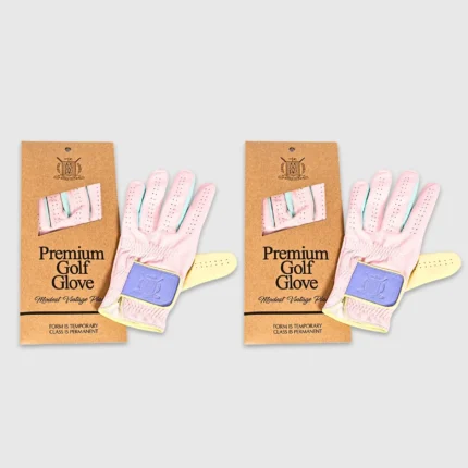 PRO Pastel Cabretta Leather Golf Gloves - Pink (2 Pack)